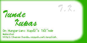 tunde kupas business card